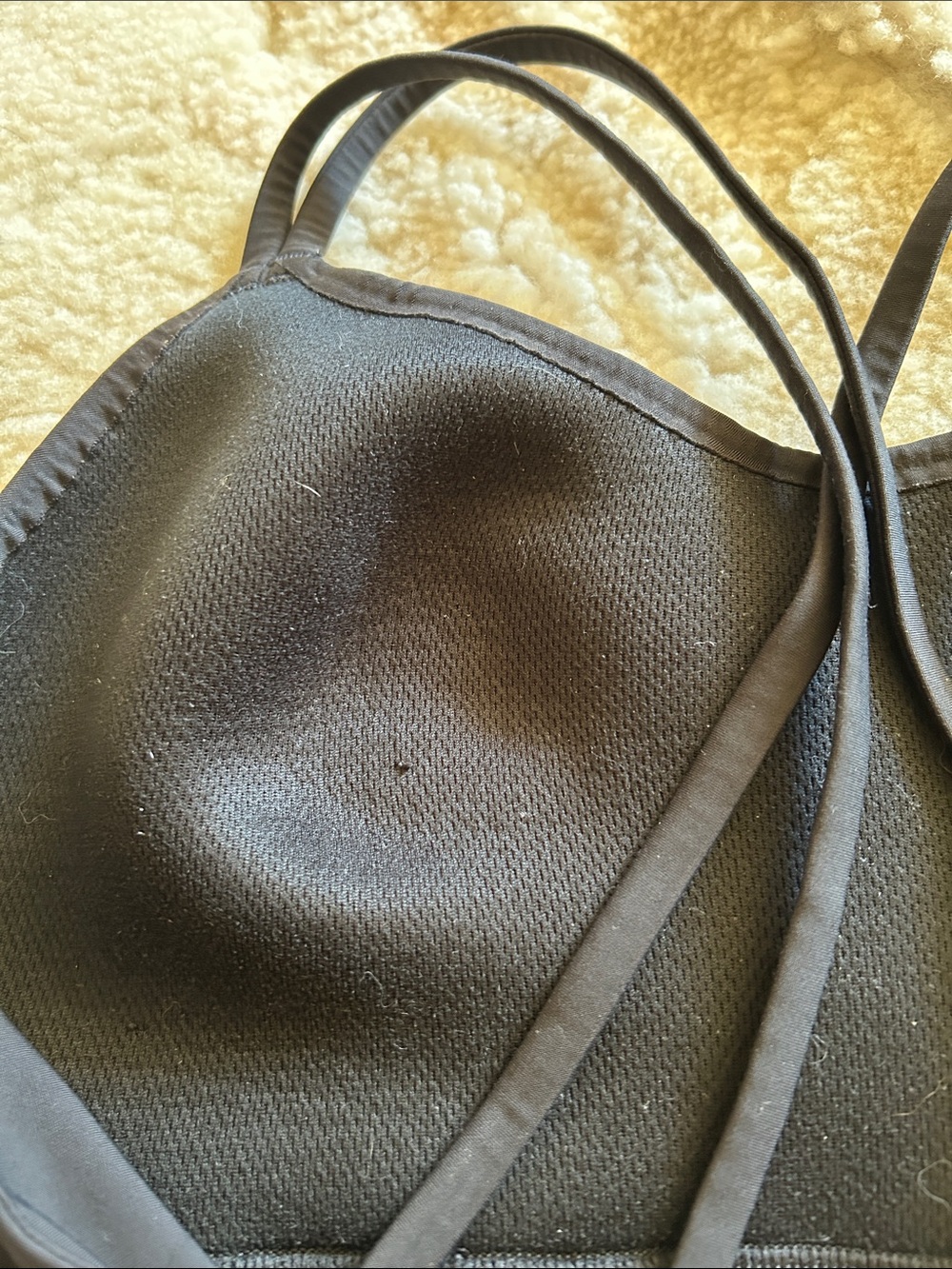 lululemon athletica Like A Cloud Black Strappy Sports Bra 10 - Picture 4 of 5
